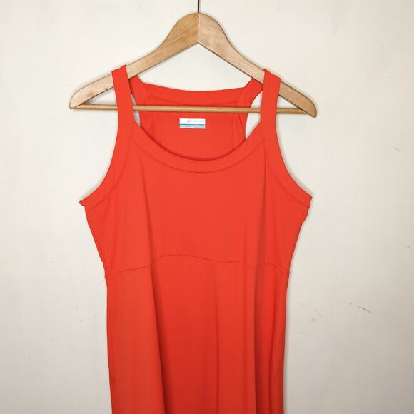 Columbia Tank Dress Orange Stretch Sleeveless Athletic - Picture 2 of 7
